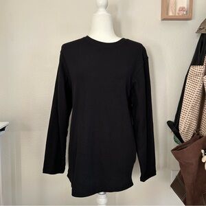 Beverly Hills Polo Club Crewneck Long Sleeve Tee Shirt in Black Size S Basic